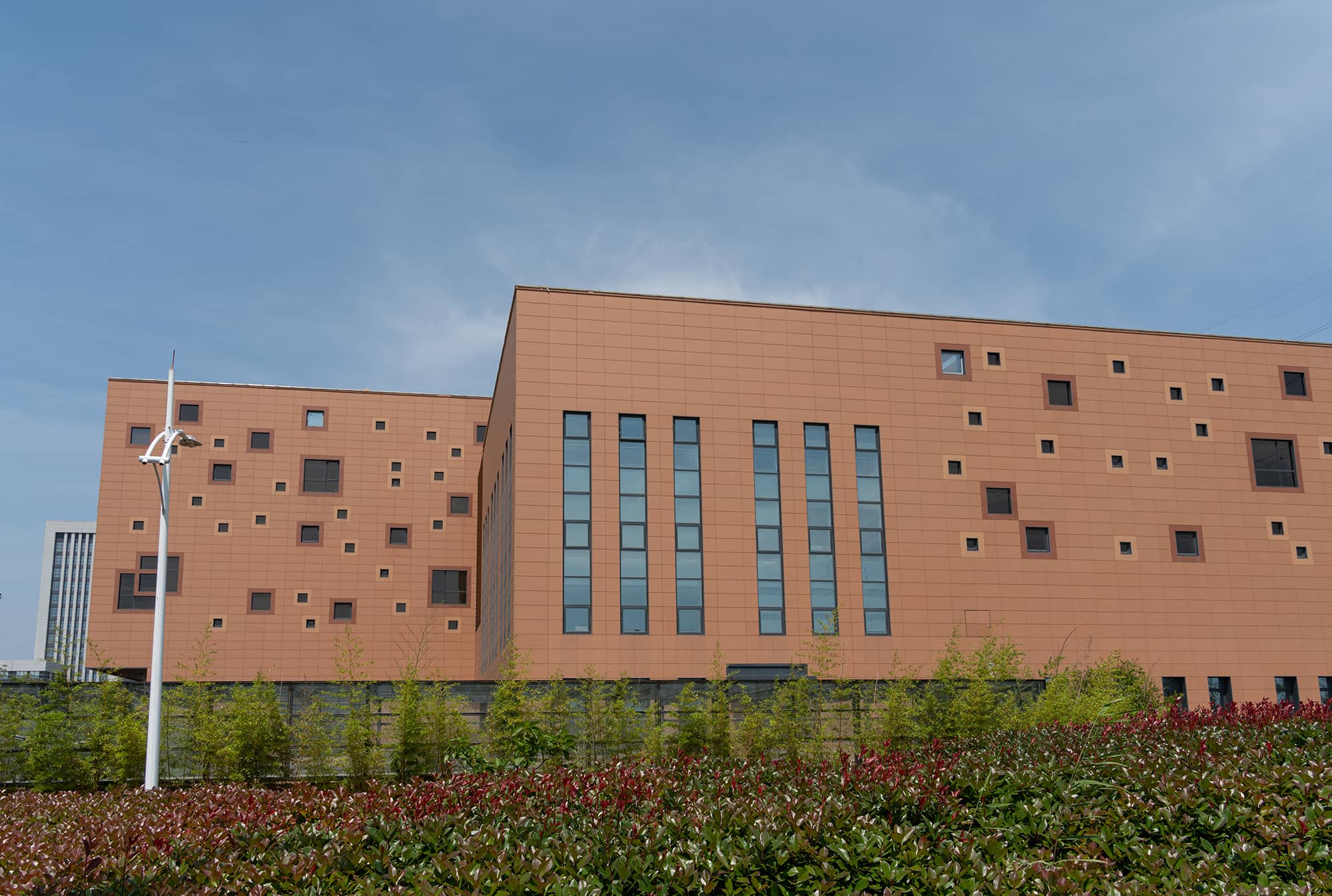 威海档案館の黄褐色テラコッタ壁.jpg